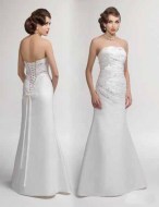 Jo ivory taffeta wedding dress - size 8-10
